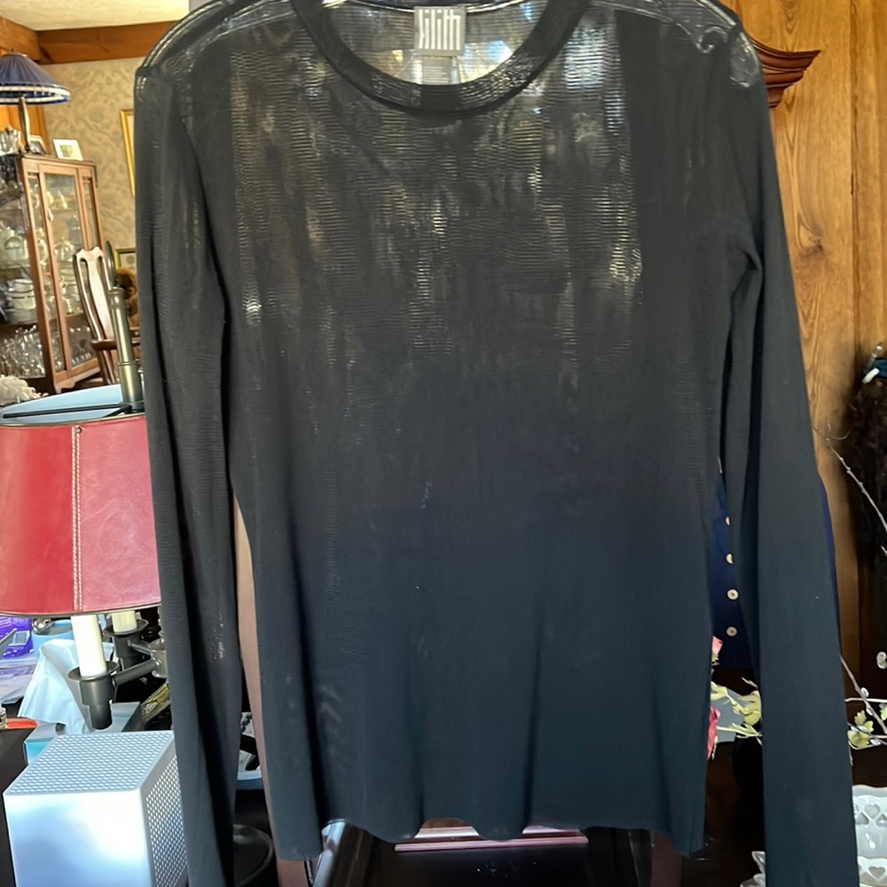 Lilith boutique sheer black top